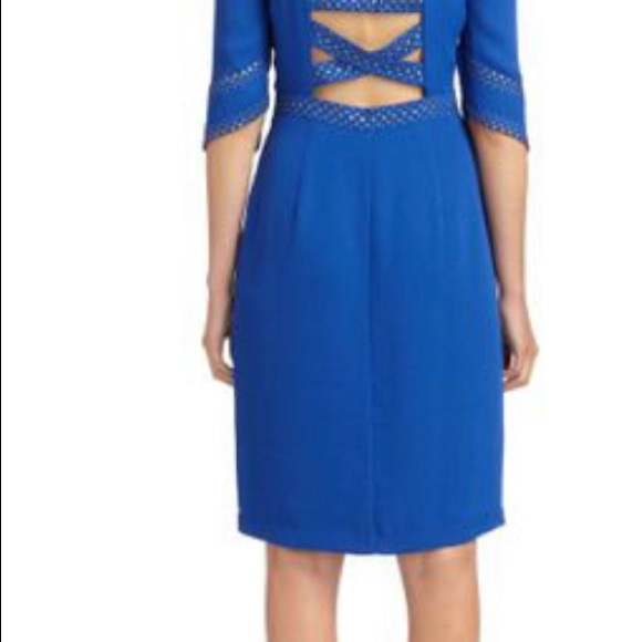 BCBG Max Azaria brilliant blue studded dress - Picture 2 of 4